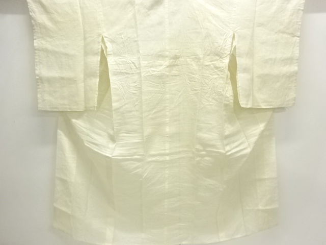 アンティーク　本麻透かし織　草花模様長襦袢